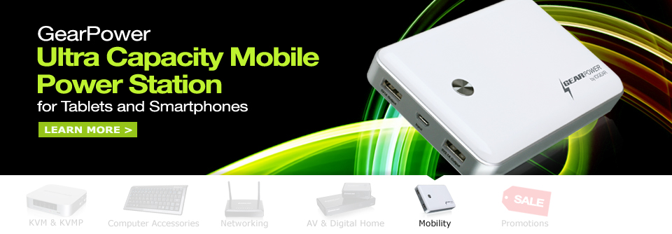 GearPower Ultra Capacity Mobile Power Station for Tablets and Smartphones GearPower Ultra Capacity Mobile Power Station for Tablets and Smartphones