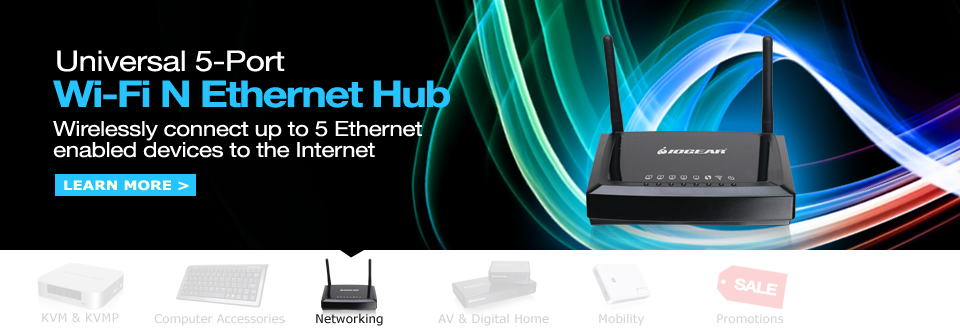 Universal 5-Port Wi-Fi N Ethernet Hub Universal 5-Port Wi-Fi N Ethernet Hub