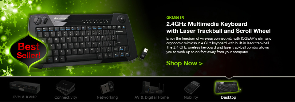 2.4GHz Multimedia Keyboard with Laser Trackball and Scroll Wheel 2.4GHz Multimedia Keyboard with Laser Trackball and Scroll Wheel