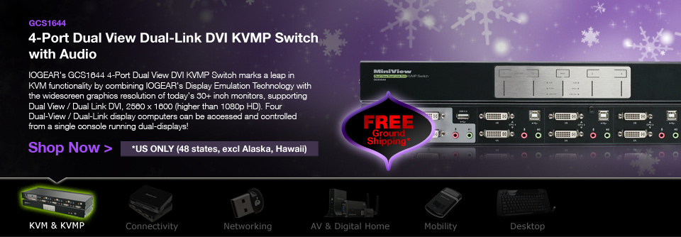 4-Port Dual View Dual-Link DVI KVMP Switch with Audio 4-Port Dual View Dual-Link DVI KVMP Switch with Audio