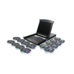 16-Port LCD Combo KVM Switch with PS/2 KVM Cables