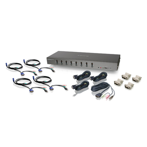 8-Port DVI KVMP switch with VGA support and USB KV