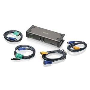 2-Port Dual View KVM Switch with cables