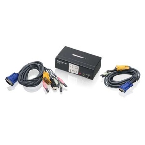 2 Port KVMP Switch with USB 2.0 Hub and Audio
