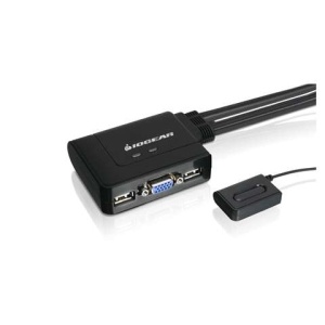 2-Port USB KVM Switch with Cables and Remote