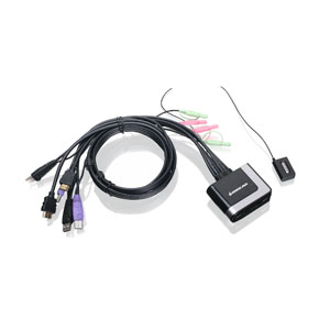 2-Port HD Cable KVM Switch with Audio