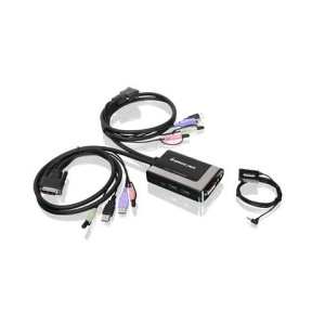 2-Port USB DVI-D Cable KVM with Audio and Mic.