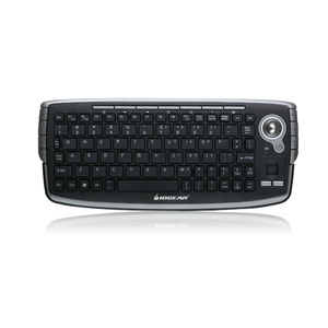 2.4GHz Wireless Compact Keyboard with Optical Trackball and Scroll Wheel