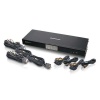 4-Port Dual Link DVI KVMP Switch with 7.1 Audio and Cables