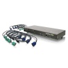 8-Port USB PS/2 Combo VGA KVM Switch with USB KVM Cables