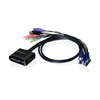 2-Port USB Cable KVM Switch with File Transfer