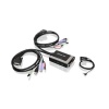 2-Port USB DVI-D Cable KVM with Audio and Mic.