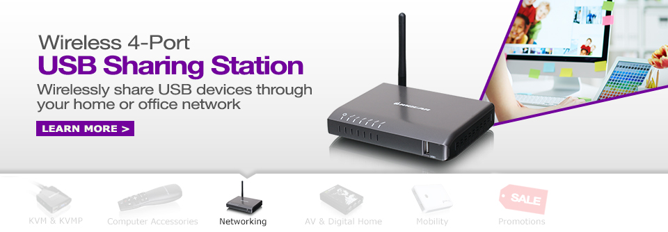 Wireless 4-Port USB Sharing Station